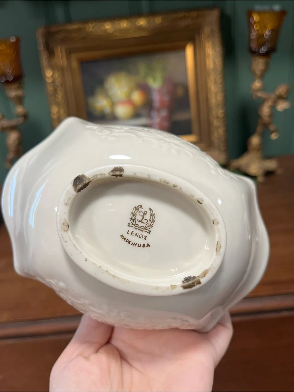 Lenox San Souci Floral Embossed basket